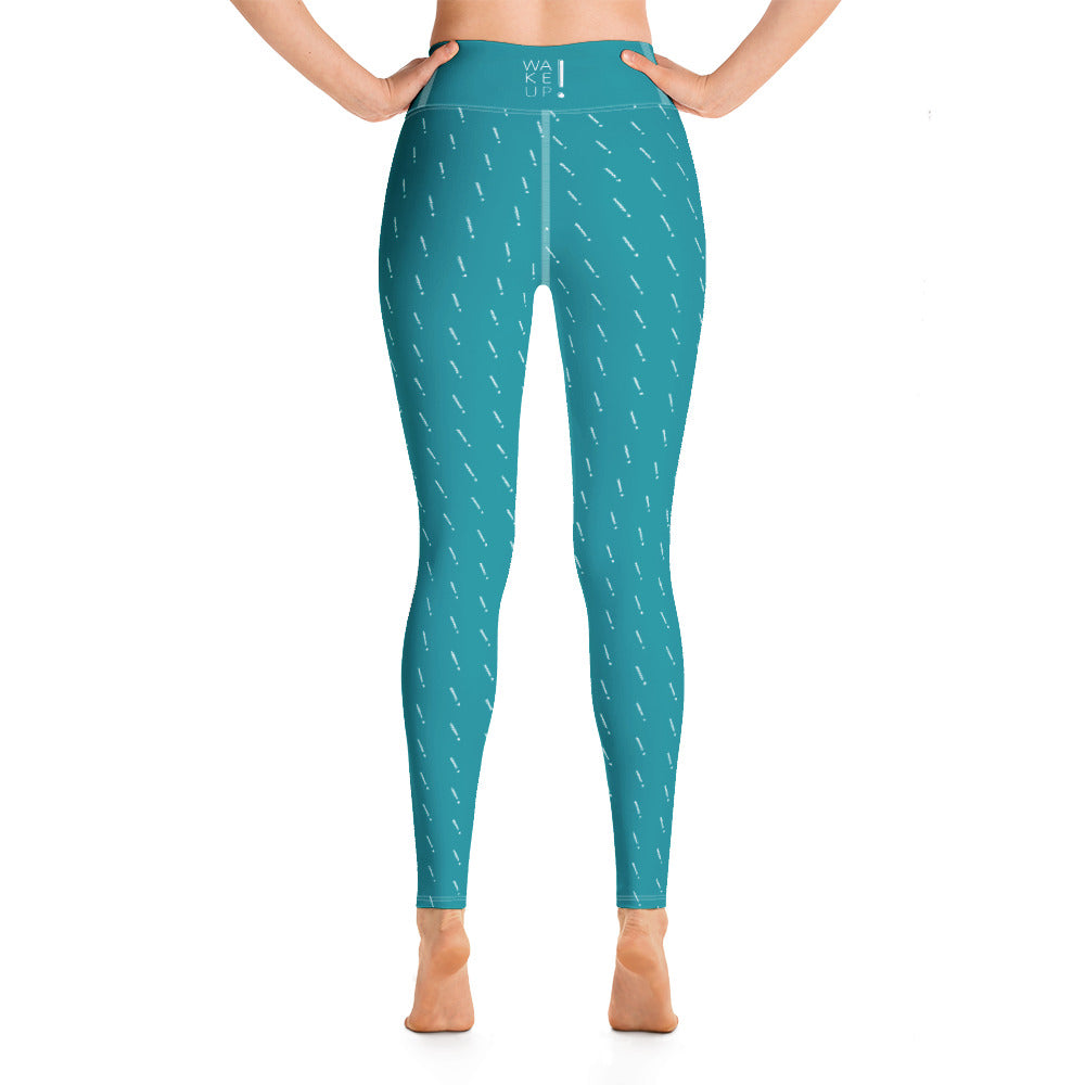 Wake UP! Blue (!) Yoga Leggings